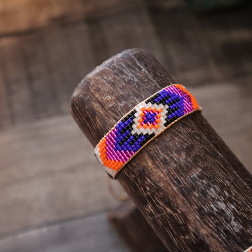 Miyuki Seed Beaded Aztec Bracelet